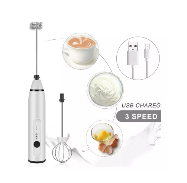 Batidor Eléctrico USB 3 en 1 Recargable