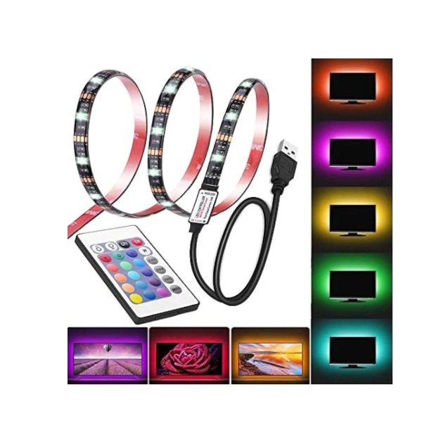 Tira de Leds TV RGB 3 Metros 90 leds + Control Remoto