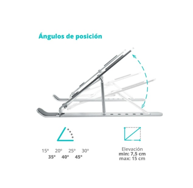 Soporte Plegable Regulable Para Notebook Tablet - Imagen 2