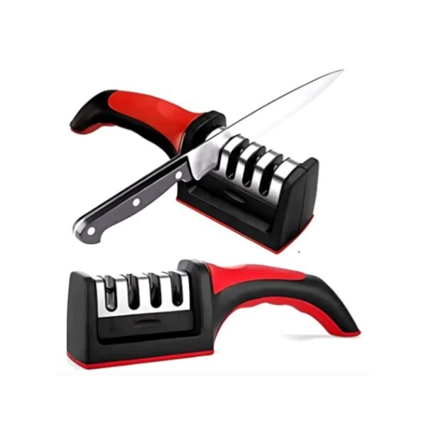 Afilador Cuchillos Manual Acero Inoxidable 3 en 1 Reforzado - Imagen 2