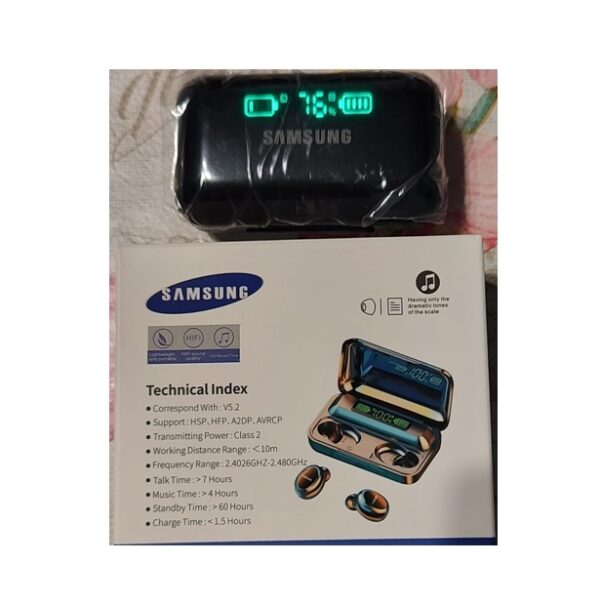 Auricular Bluetooth F9 Pro Samsung + Power Bank - Imagen 3