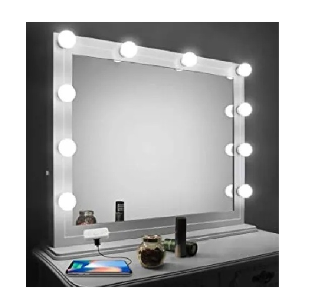 Kit 10 Focos Led Luz Usb Estilo Hollywood + Sopapa - Imagen 4