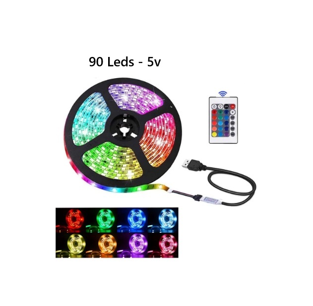 Tira de Leds TV RGB 3 Metros 90 leds + Control Remoto - Imagen 4