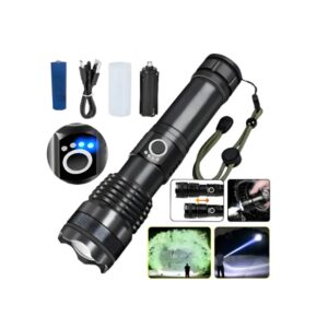 Linterna Táctica P-50 Recargable 1000 lux con Zoom