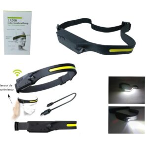 Linterna Minera Recargable con Sensor de Encendido 5 Modos