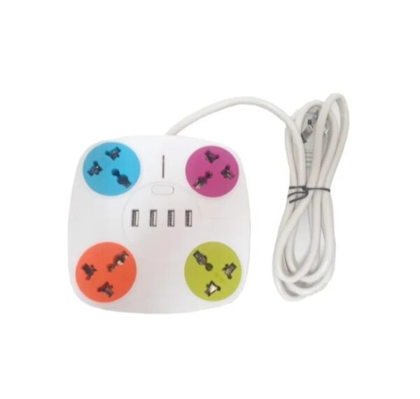 Zapatilla Toma Corriente Alargue Con 4 Puertos Usb - Imagen 4