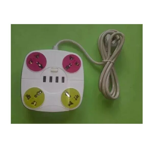 Zapatilla Toma Corriente Alargue Con 4 Puertos Usb - Imagen 3