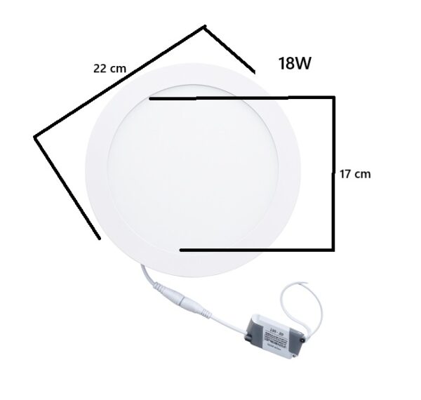 Panel Led 18w Redondo Luz Fría 6500K Onica 220v - Imagen 3