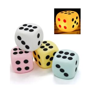 Lámpara De Mesa Habitación Pilas Diseño Dado