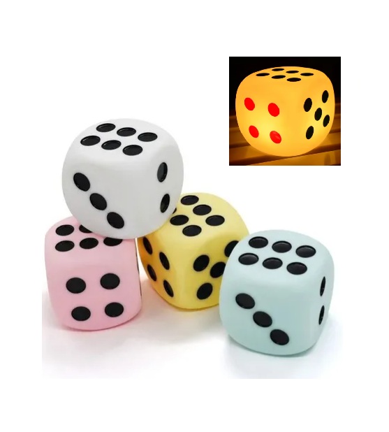 Lámpara De Mesa Habitación Pilas Diseño Dado