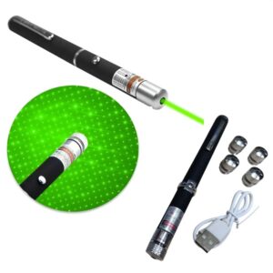 Puntero Láser 5 Puntas Recargable Luz Verde Lambo Tech