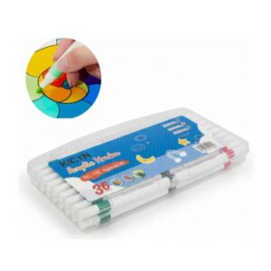 Marcadores Acrilicos Punta Redonda X 36 Colores Con Valija