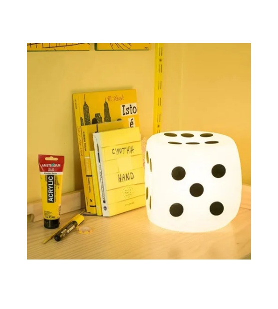 Lámpara De Mesa Habitación Pilas Diseño Dado - Imagen 2