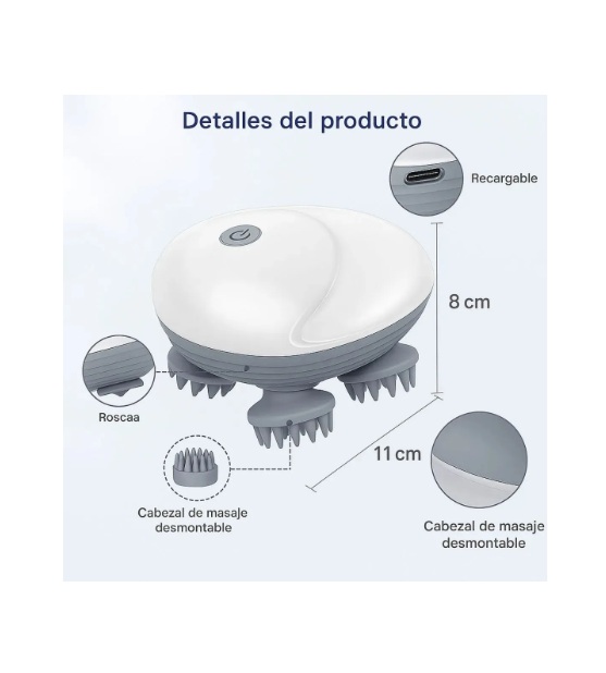 Masajeador Capilar de Cuero Cabelludo Portátil - Imagen 2