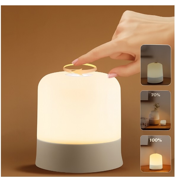 Lámpara nocturna táctil con carga USB - Imagen 2