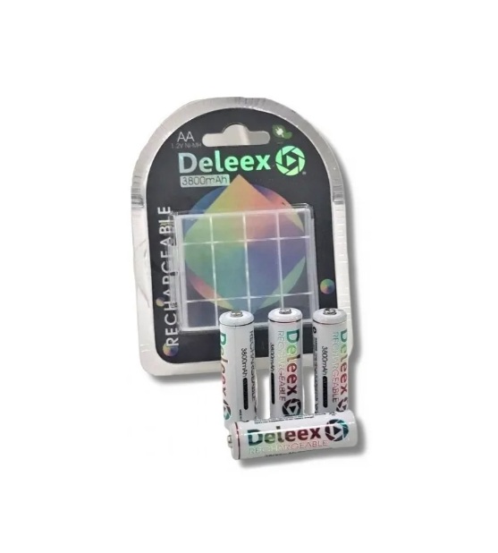 Pilas AA Recargables Deleex 3800 Mah x 4 Unidades - Imagen 3