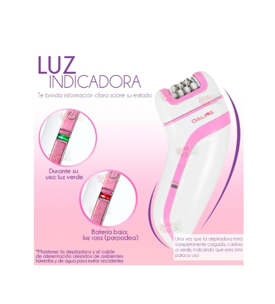 Depiladora Eléctrica Recargable Removedor De Vellos - Imagen 3