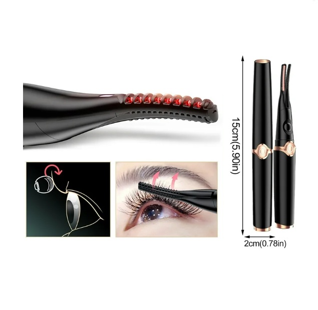 Arqueador Pestañas Rizador Eléctrico Doble Cabezal Usb - Imagen 4