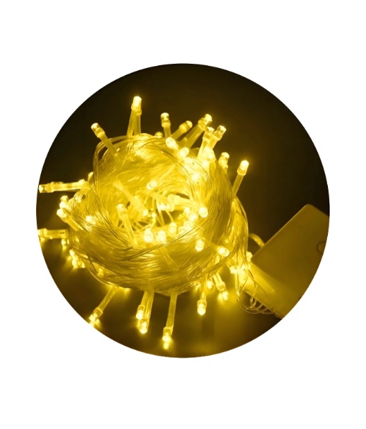 Tira Guirnaldas Led 100 Luces 10 Mts Color Amarillo