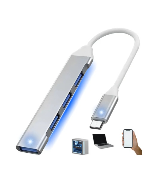 Adaptador Hub 4 Puertos USB 3.0 Tipo C Lambo Tech