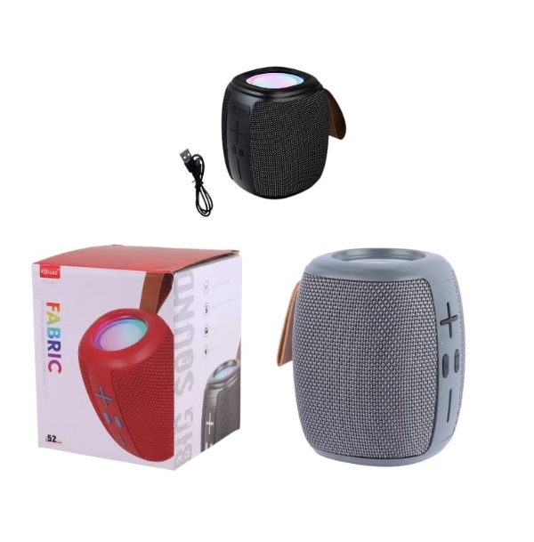Parlante Fabric Bluetooth Portátil Recargable Led - Imagen 3
