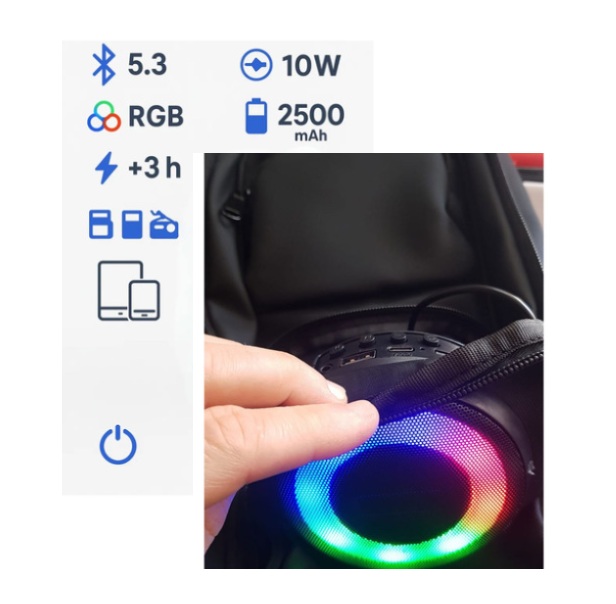 Mochila Urbana Con Parlante Bluetooth + USB + SD Memory Fuyhx - Imagen 4