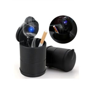 Cenicero Led Para Auto Portátil Universal Con Tapa