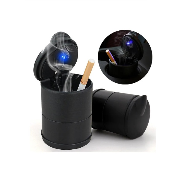 Cenicero Led Para Auto Portátil Universal Con Tapa