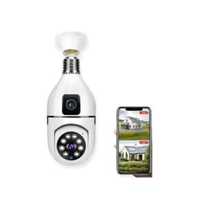 Cámara Tipo Foco Seguridad Doble Visor 360 Full Hd