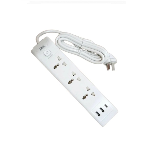 Zapatilla Electrica 4 Tomas 1.5mts + 2usb+ 1 Tipo C