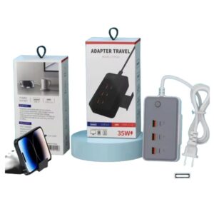 Zapatilla Porta Celular Cargador Carga Rapida Usb Y Tipo C