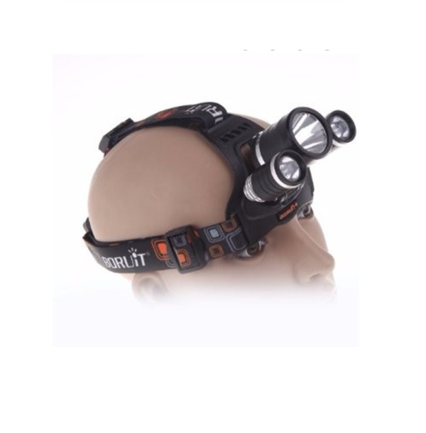 Linterna Minera Vincha Recargable 3 Led Cree T6 + 2 Baterias - Imagen 2