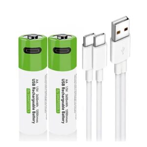 Pilas Batería Recargable AA Pack x2 Deleex 1.5V 2600mAh