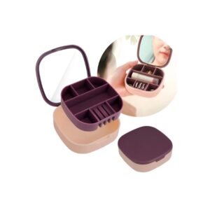 Joyero Organizador Con Espejo Portátil Alhajero 7 Compartimentos