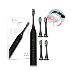 Cepillo Dental Eléctrico Recargable 4 Cabezales IPX7