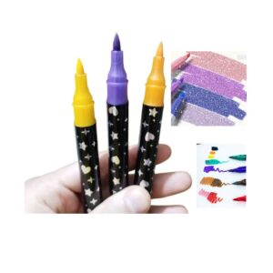 Marcador Con Glitter Doble Puntas Pincel X 24 Colores